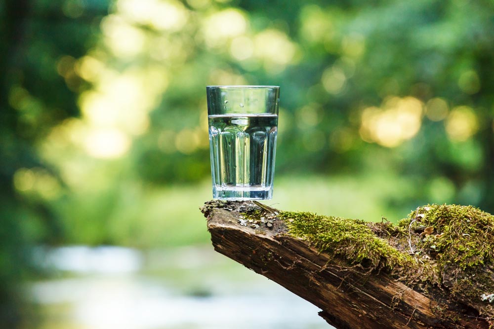 Clean Water On A Glass From Spring