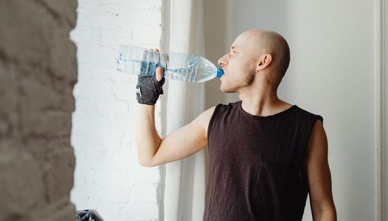 Man Drinking Water After Working Out — Spring Water Online in Blackwater, QLD