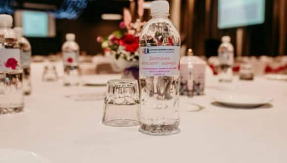 Bottled Spring Water Placed On A Table During An Event — Spring Water Online in Capella, QLD