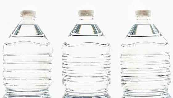 Three Clear Water Bottles